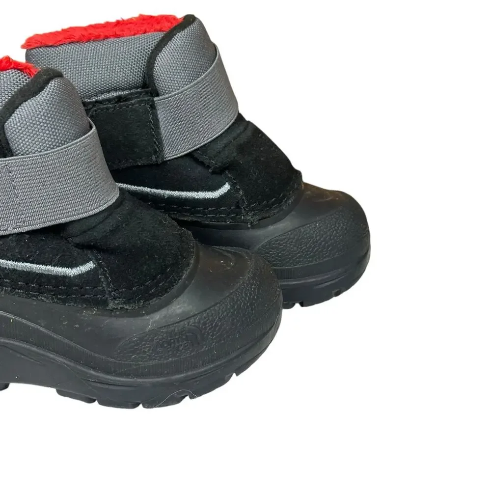 North Face Alpenglow II Waterproof Insulated Winter Snow Boots Toddler 5 Black